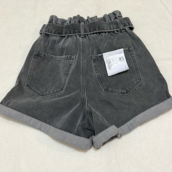 Vervet‎ High Rise Denim Jean Shorts Womens Size XS Black NWT - Picture 2 of 9
